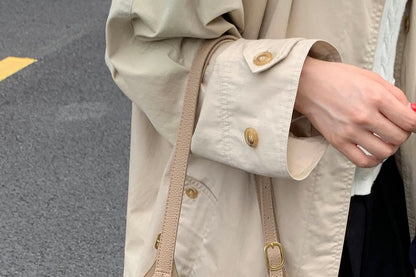 Shoulder Bag With Buckle Pouch