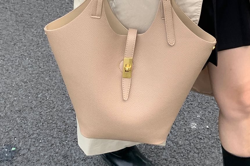 Shoulder Bag With Buckle Pouch