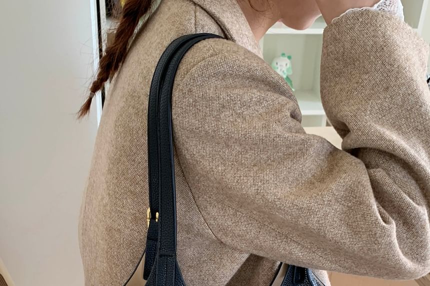 Shoulder Bag With Buckle Pouch