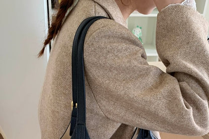 Shoulder Bag With Buckle Pouch