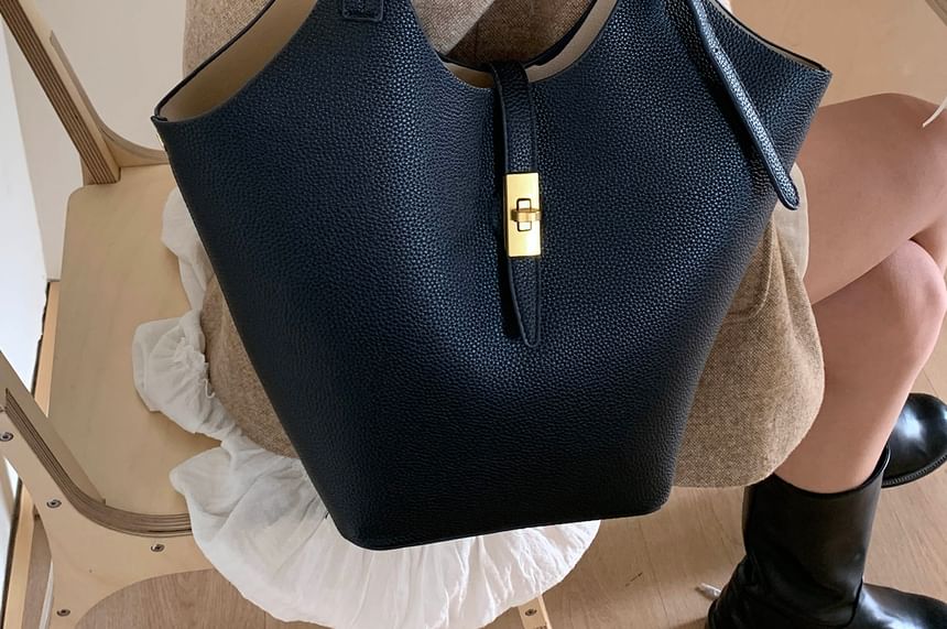 Shoulder Bag With Buckle Pouch