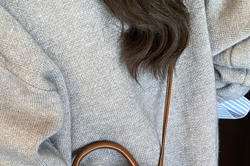 Handle Applique Flap Top Plaid Crossbody Heart Bag