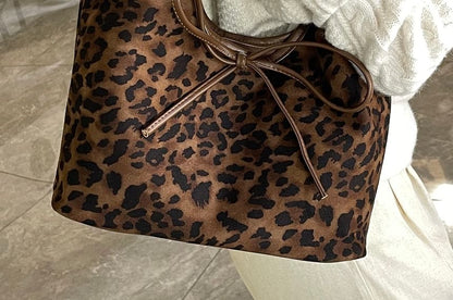 Tote Bow Leopard Print Bag