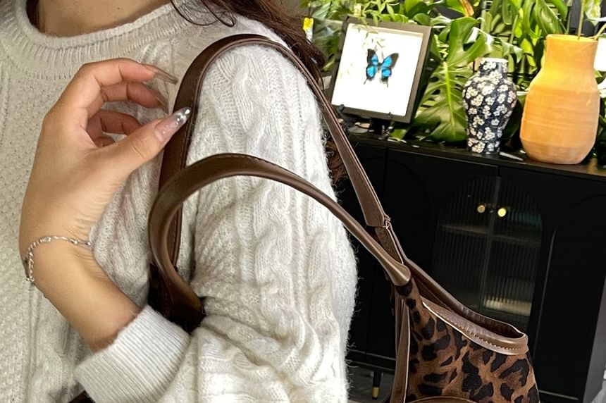 Tote Bow Leopard Print Bag