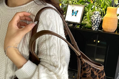 Tote Bow Leopard Print Bag