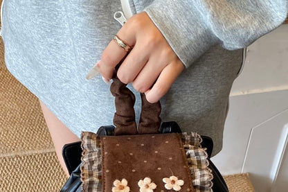 Small Backpack Dotted Ruffle Panel Floral