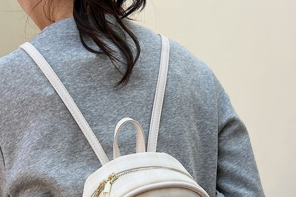 Faux Plaid Backpack Flap Leather