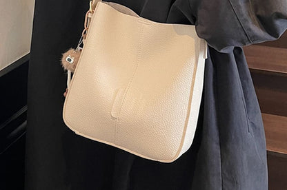 Pouch Leather Faux Bag With Shoulder