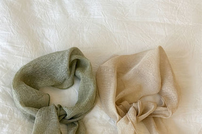 Sheer Floral Scarf Jacquard