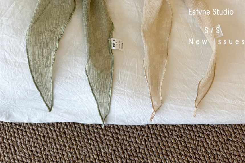 Sheer Floral Scarf Jacquard