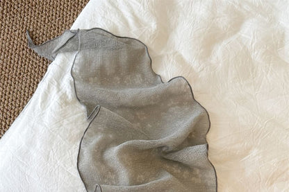 Sheer Floral Scarf Jacquard