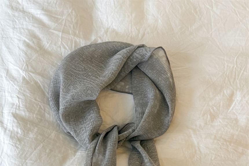 Sheer Floral Scarf Jacquard