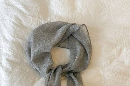 Sheer Floral Scarf Jacquard