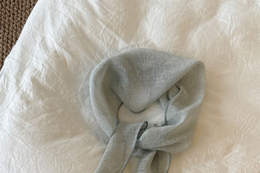 Sheer Floral Scarf Jacquard