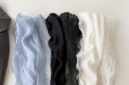 Edge Lace Panel Lettuce Scarf