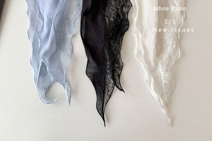 Edge Lace Panel Lettuce Scarf