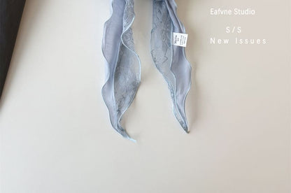 Edge Lace Panel Lettuce Scarf