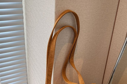 Suede Faux Plain Drawstring Bag Tote