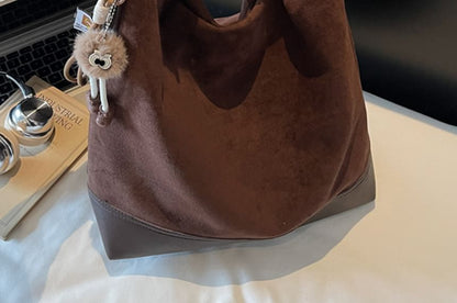 Suede Tote Faux Bag