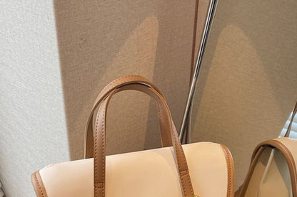 Flap Leather Backpack Faux