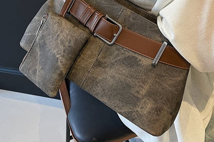 Tote Bag Belted With Pouch