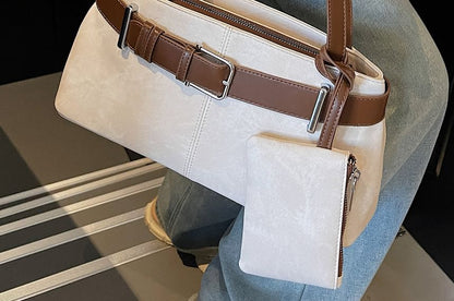 Tote Bag Belted With Pouch