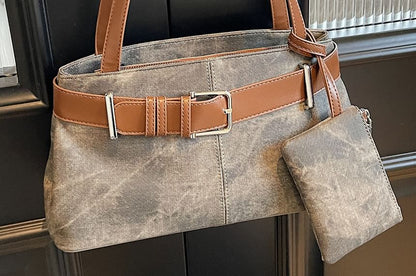 Tote Bag Belted With Pouch