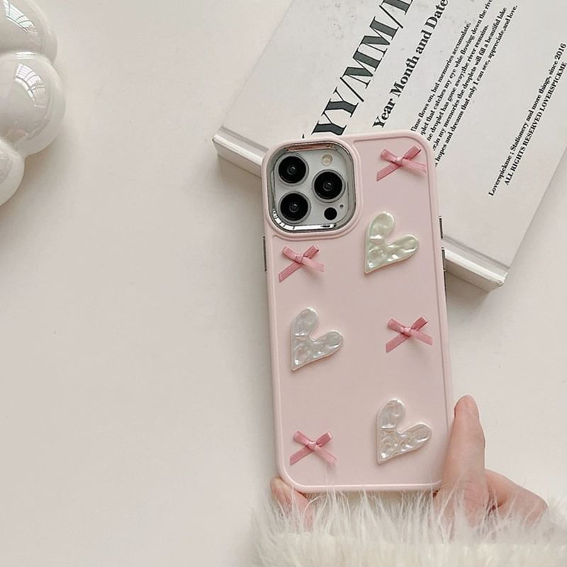 Irregular Heart Ribbon Phone Case