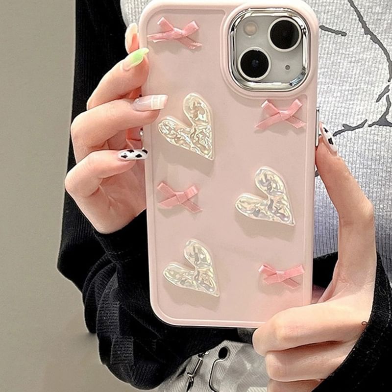 Irregular Heart Ribbon Phone Case