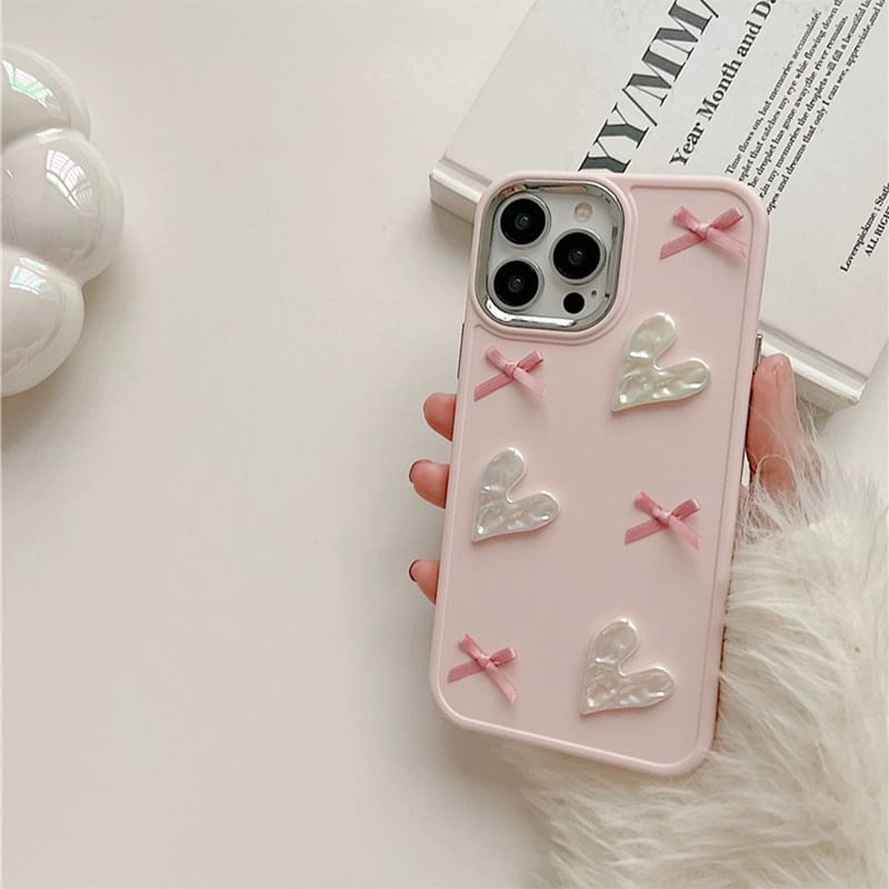 Irregular Heart Ribbon Phone Case