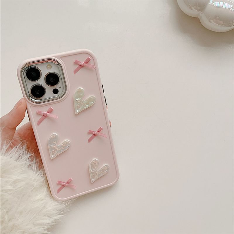 Irregular Heart Ribbon Phone Case