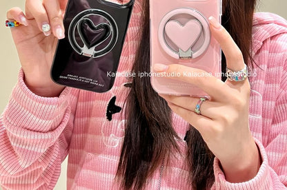 Plain Magnetic (Compatible with MagSafe) Phone Case / Heart Stand / Set