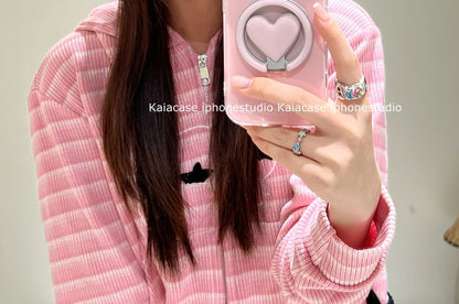 Plain Magnetic (Compatible with MagSafe) Phone Case / Heart Stand / Set