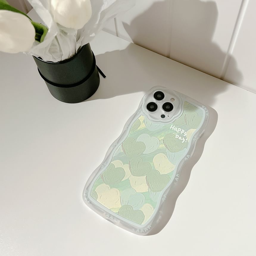 Heart Phone Case / Faux Pearl Strap / Set