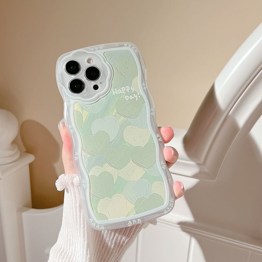 Heart Phone Case / Faux Pearl Strap / Set