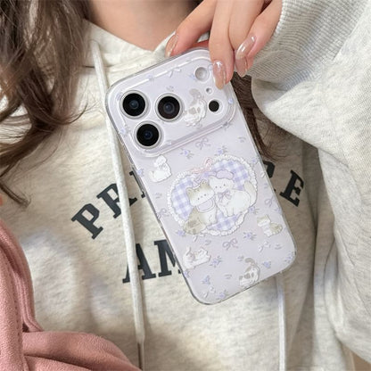 Cat Plaid Heart Phone Case