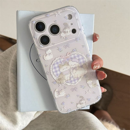 Cat Plaid Heart Phone Case