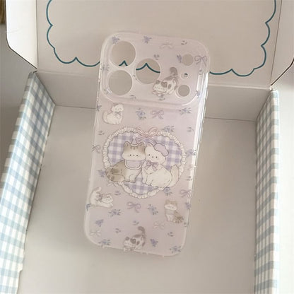 Cat Plaid Heart Phone Case