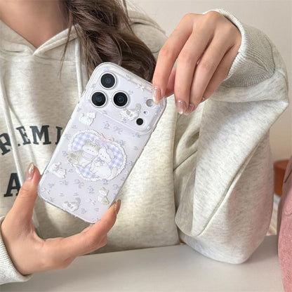 Cat Plaid Heart Phone Case
