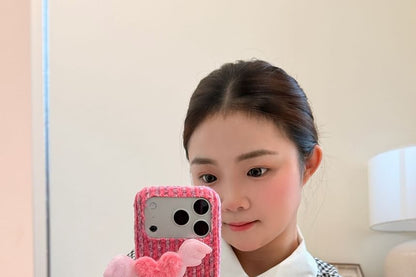 Flying Heart Flannel Phone Case / Strap / Set