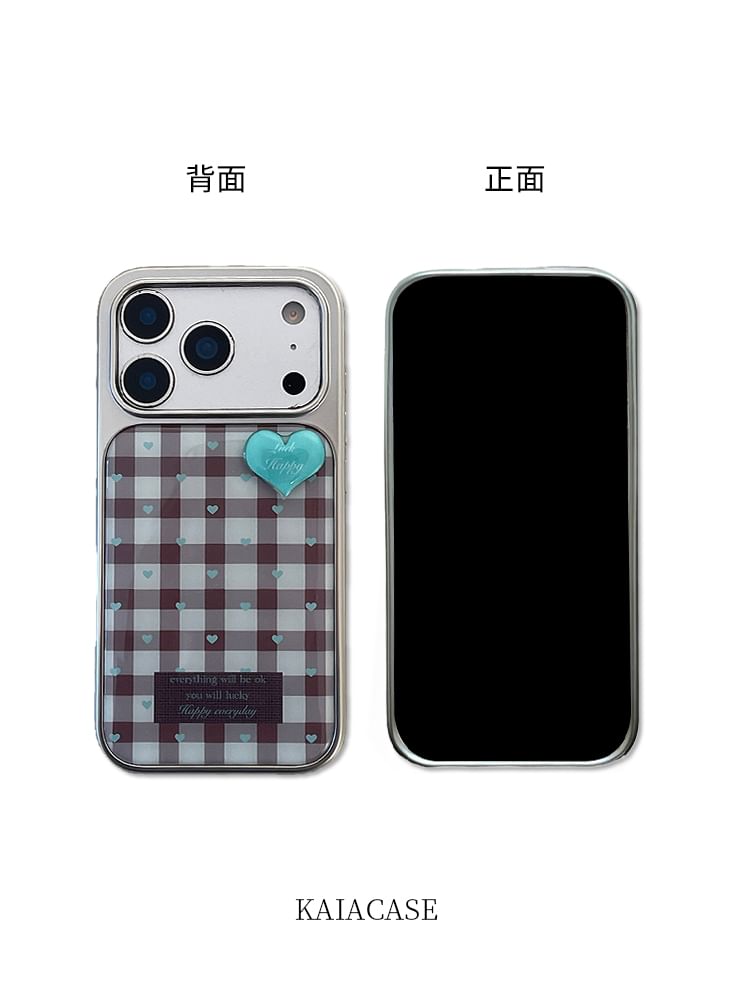 Heart Plaid Phone Case