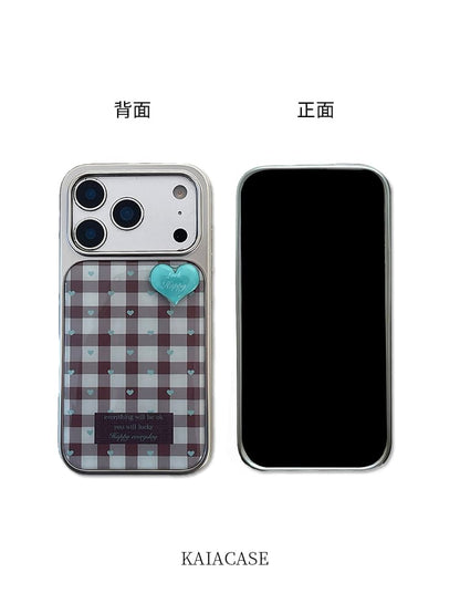 Heart Plaid Phone Case