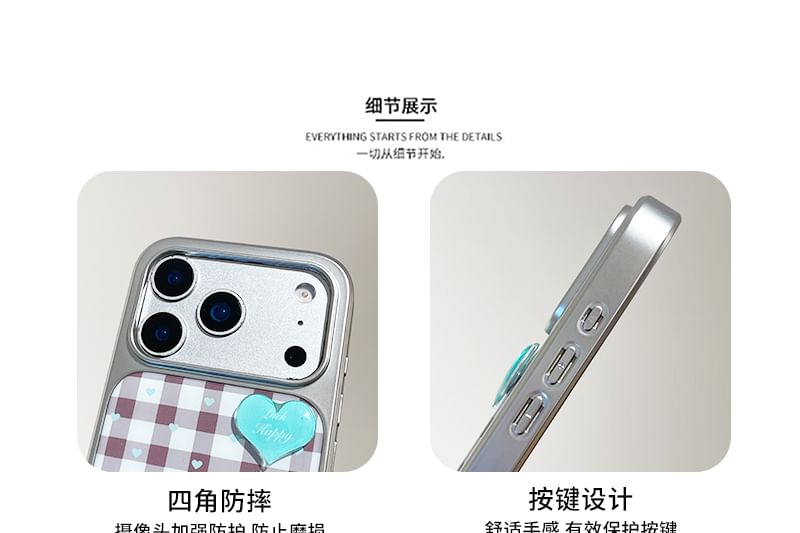 Heart Plaid Phone Case