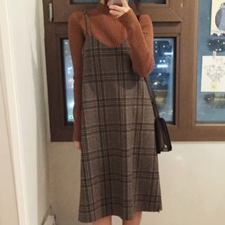 Sleeveless Plaid Dress