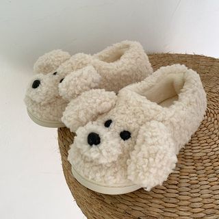 Chaussons moelleux à motifs de dessins animés