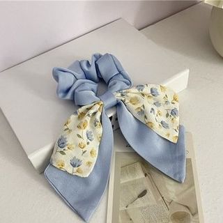 Floral Print Bow Scrunchie