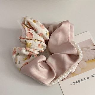 Floral Print Bow Scrunchie