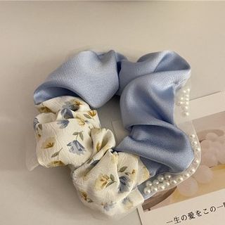 Floral Print Bow Scrunchie