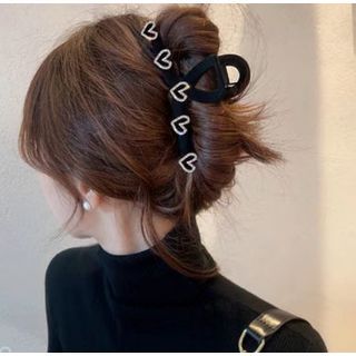 Rhinestone Hair Clamp Heart