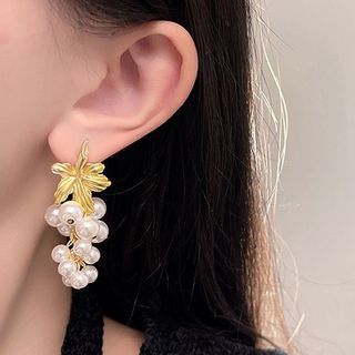 Pearl Faux Grape Earring Drop